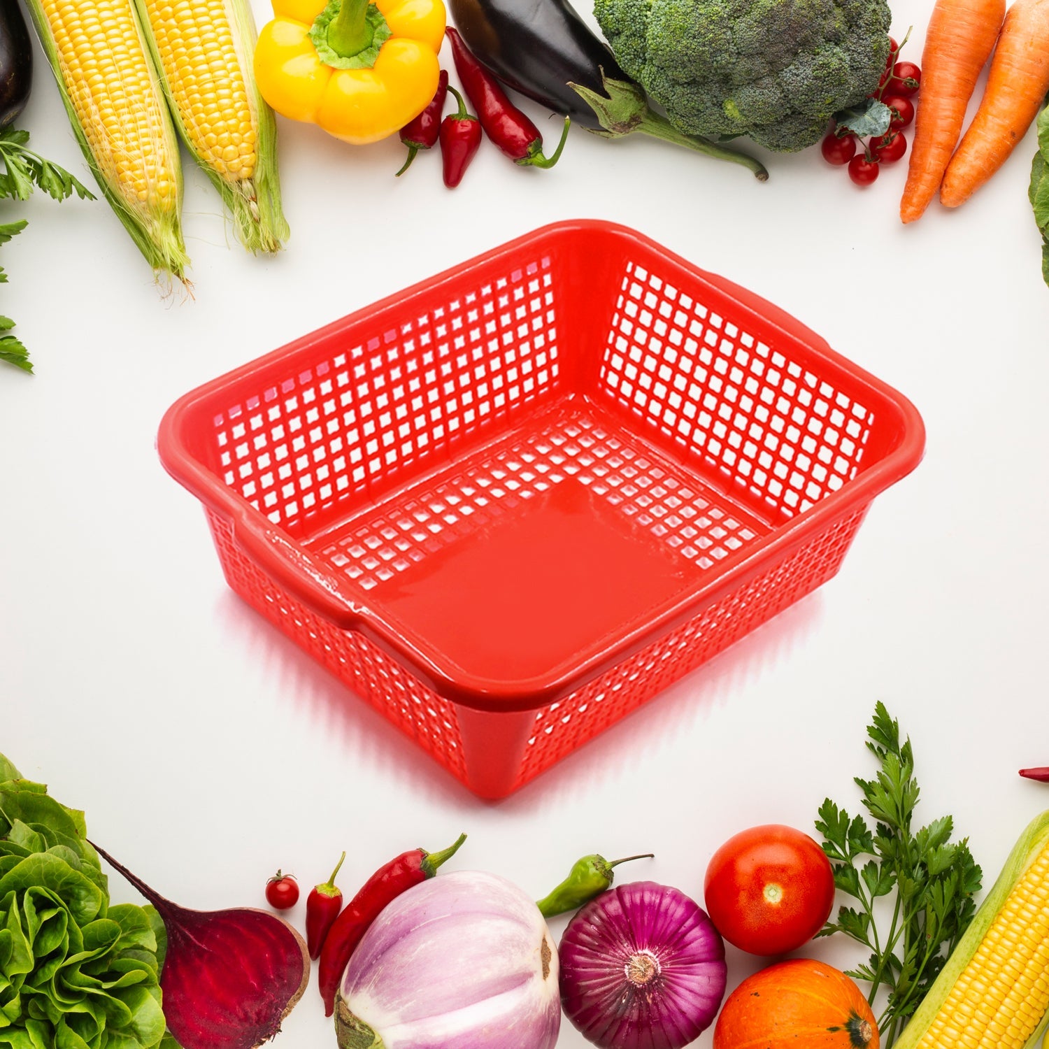 5957 Plastic Kitchen Small Size Vegetables and Fruits Washing Basket Dish Rack Multipurpose Organizers 5957 Plastic Kitchen Small Size Vegetables and Fruits Washing Basket Dish Rack Multipurpose Organizers